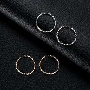 European And American Simple Twist Circle  Ear Clip