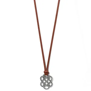 Interlok Trellis Leather Necklace