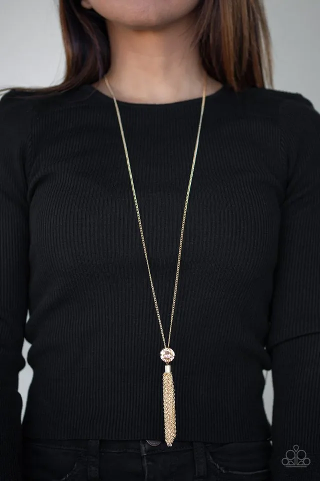Paparazzi Necklace ~ Five-Alarm FIREWORK - Gold