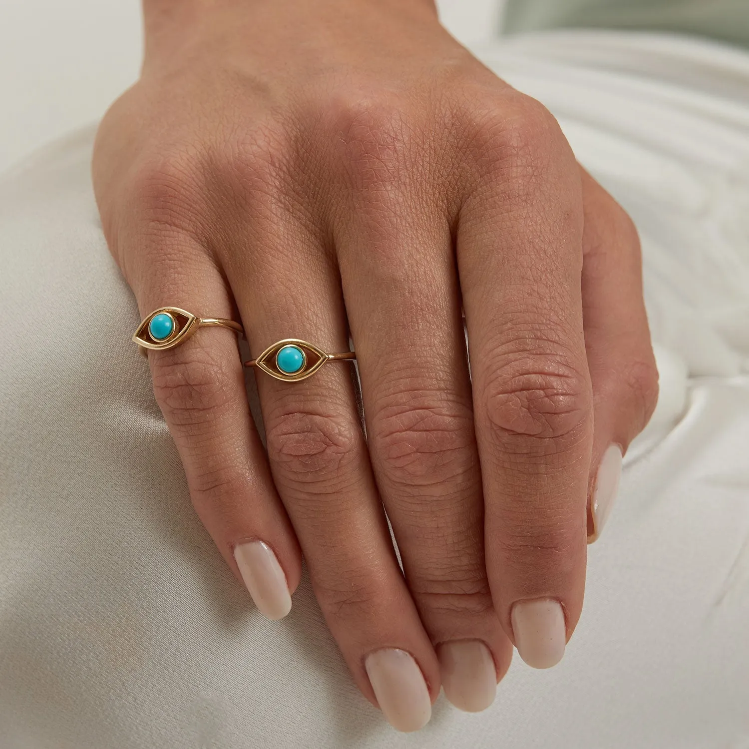 Turquoise Evil Eye Ring