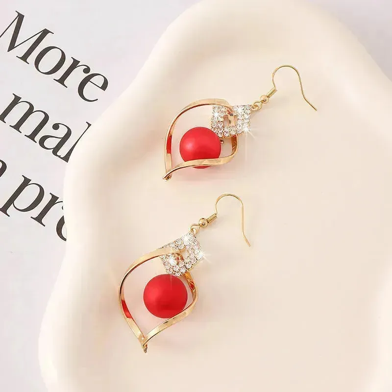 Women's Fashionable Temperamental All-match Pearl drop Earrings